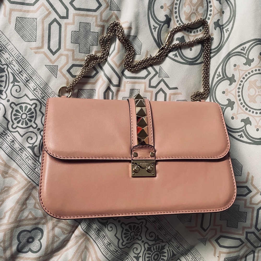Valentino Garavani Glam nude poudrè shoulder bag - Picture 3 of 13